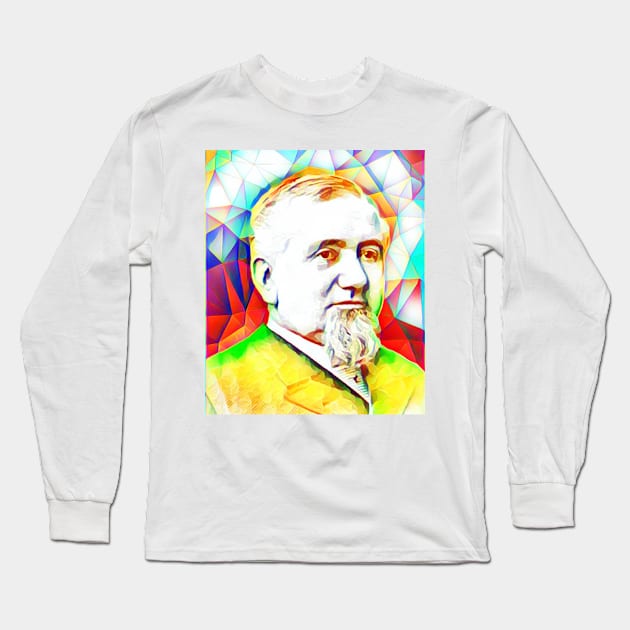 George Pullman Colourful Portrait | George Pullman Artwork 11 Long Sleeve T-Shirt by JustLit